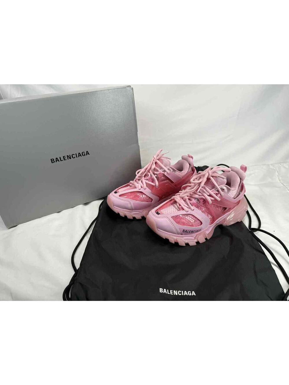 BALENCIAGA TRACK SNEAKER CLEARSOLE PINK SHOES US 6 SPB-TS 346771